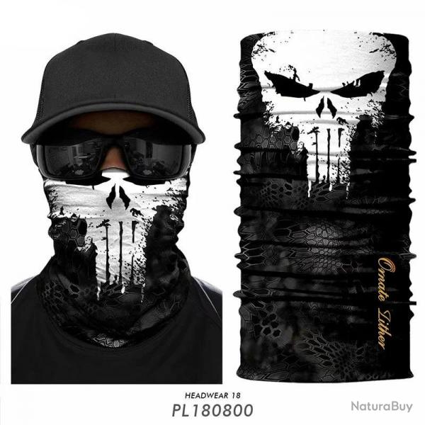Punisher Half Mask Bandana Balaclava Venom Neck Gaiter Cycling Face Shield Hiking Scarf Ski Mask Hea