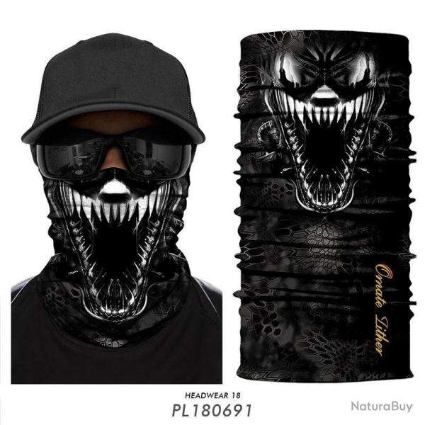 Punisher Half Mask Bandana Balaclava Venom Neck Gaiter Cycling Face Shield Hiking Scarf Ski Mask Hea