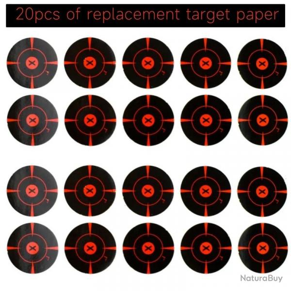 Cible de tir roulante ractive Walk multi-faces - Papier cible (20pcs)