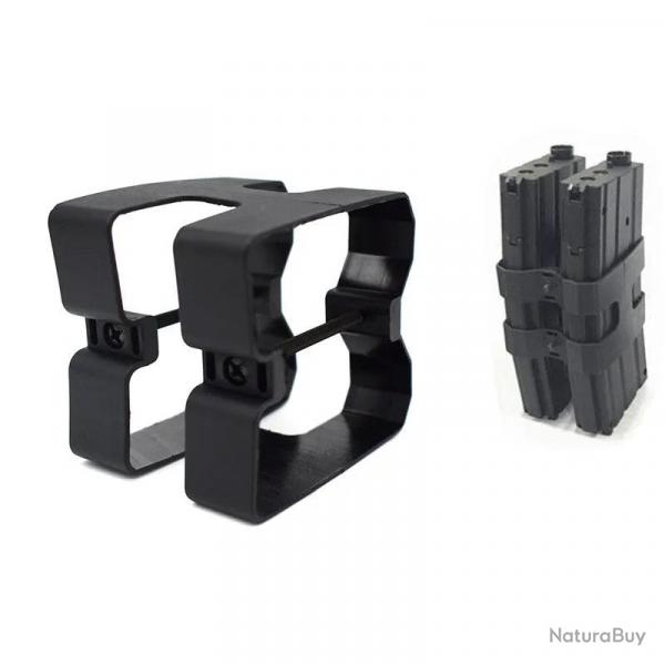 Tactical Dual Rifle Magazine Parallel Link for M4 A1 Rifle Mag Coupler Clip Airsoft Magazine Connect