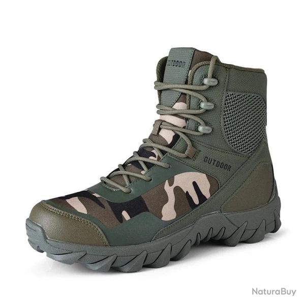 Upgraded Tactics Combat Training Boots Male Outdoors Camping Anti-wear Rapid Response Hiking Shoes F