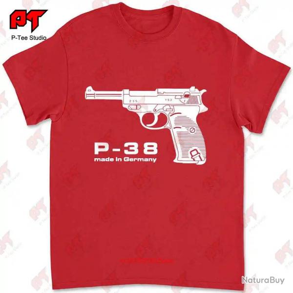 Walther P38 T-shirt Q7KZ - Red / XXL