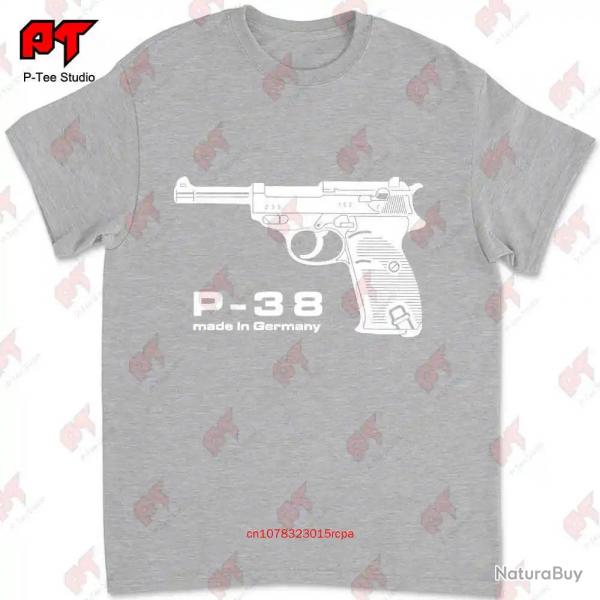 Walther P38 T-shirt Q7KZ - Gray / XXL