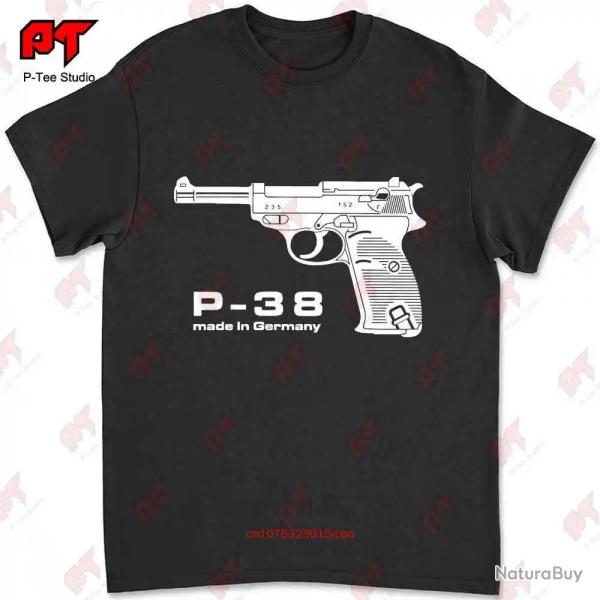 Walther P38 T-shirt Q7KZ - Black / 4XL