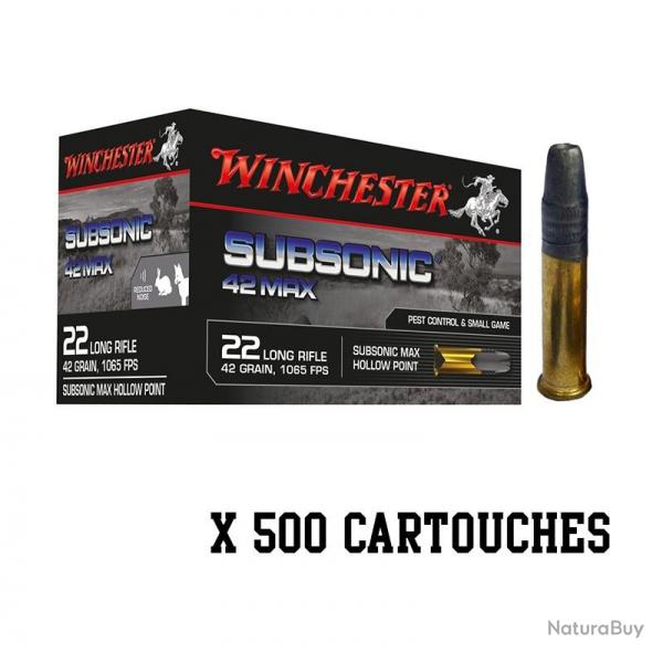 500 Winchester 22LR subsonic 42 max 