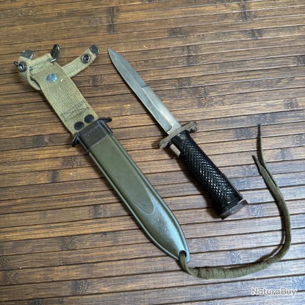 BAONNETTE POIGNARD DE COMBAT USM 5 MARQUAGE KIFFE JAPAN ET U.S M8 A1