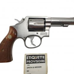 OCCASION - REVOLVER SMITH&WESSON MOD.64 INOX CAL.38SP CANON 4" ref.1