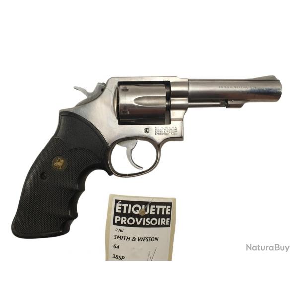 OCCASION - REVOLVER SMITH&WESSON MOD.64 INOX CAL.38SP CANON 4" ref.9
