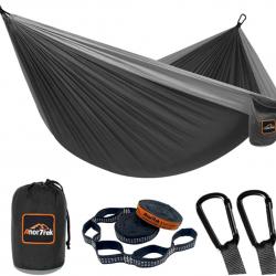 Hamac Ultra Léger 280x140cm Nylon Parachute Capacité Charge 230 kg Randonnée Bivouac Camping