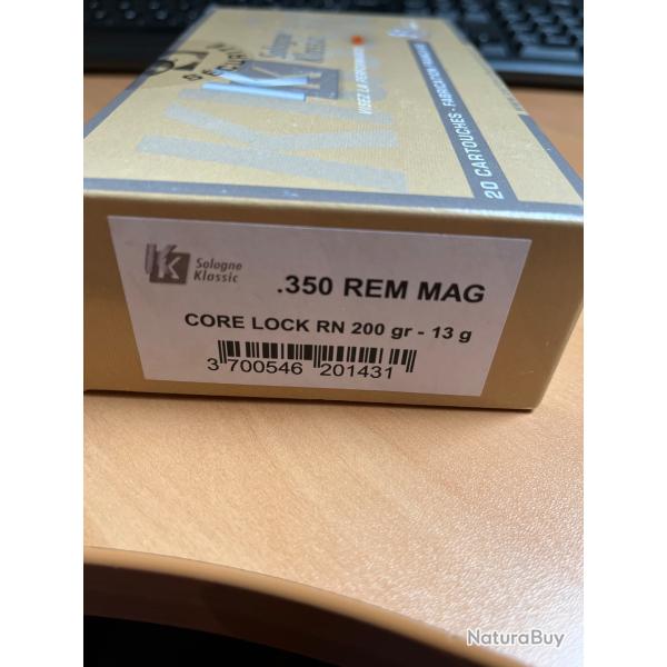 Bote de 20 balles calibre 350 Remington magnum Sologne
