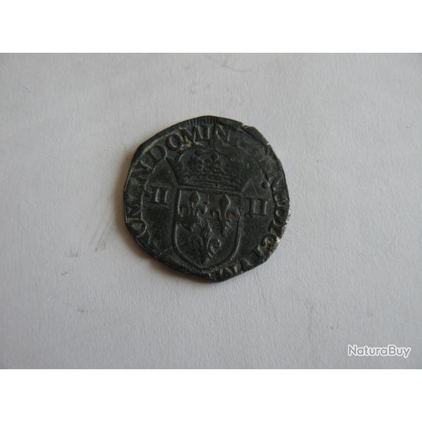 (8) monnaie 1/4 d'cu argent Henri III 1587