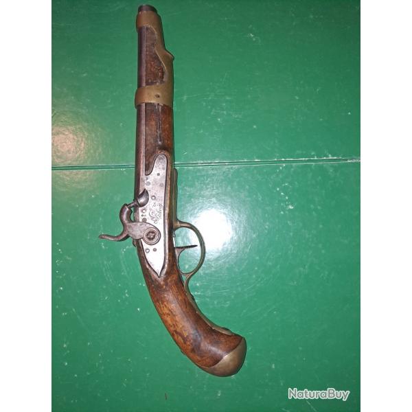Ancien pistolet  percussion poudre noire Manufacture de Maubeuge