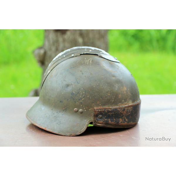 CASQUE FRANCAIS REGIMENT DE CHARS COMBAT ET CAVALERIE MODEL VARIANT 26/31 COLLECTION**