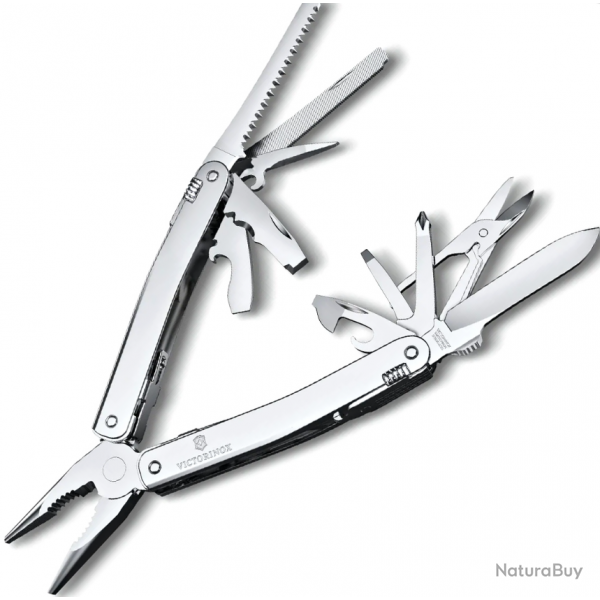 Victorinox 3.0224.MN Swiss Tool Spirit MX, argent, tui ceinture nylon