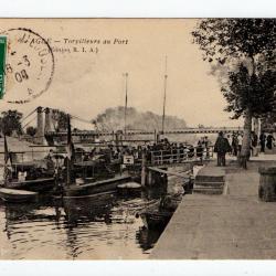 CPA - MARINE Militaire  -" ADGE -Torpilleurs au Port  N°1298