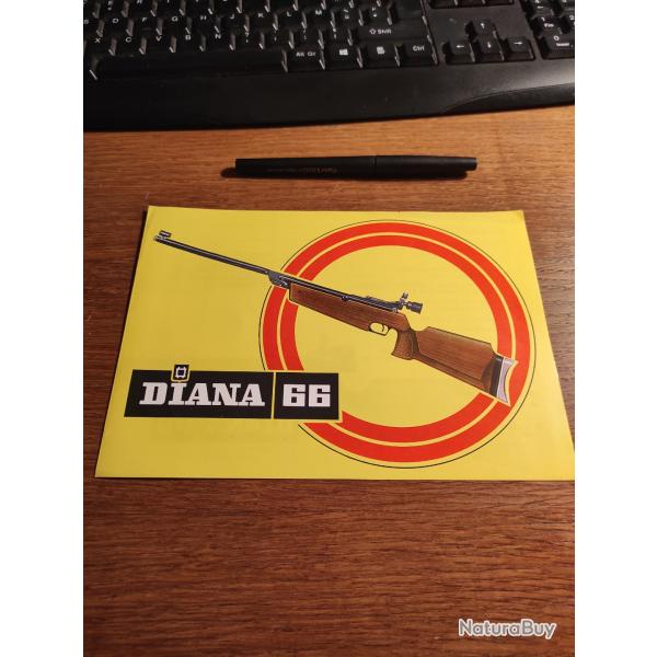 Notice publicit catalogue Carabine  Diana  66