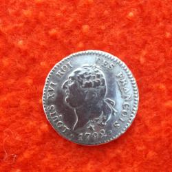 louis XVI &30 sols génie françois & 1792 W 2em sem & lille & sup 16 K mint rare !!