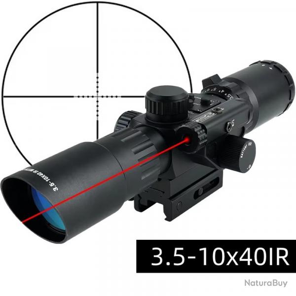 Lunette de vise optique rglable montage sur rail 11mm ou 20mm, 3.5-10x40IR LIVRAISON GRATUITE !!!