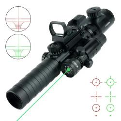 3-9X32 portée télémètre éclairé fusil holographique 4 visée de réticule -**SET--B Green laser