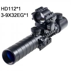 Visée optique pour fusil d'extérieur 3-9X32EG, rouge/vert -** 3-9x32EG and HD112