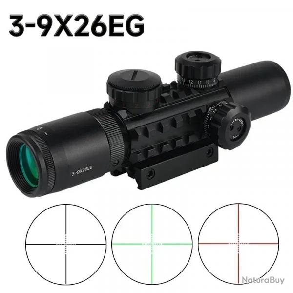 DulOptical-Lunette de vise laser ChlorAirsoft, 3-9X26EG