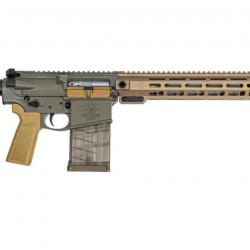 Carabine PSA Sabre-10A1 Forged 16" .308 Mid-Length w/Moss Green Receivers and Burnt Bronze Rail