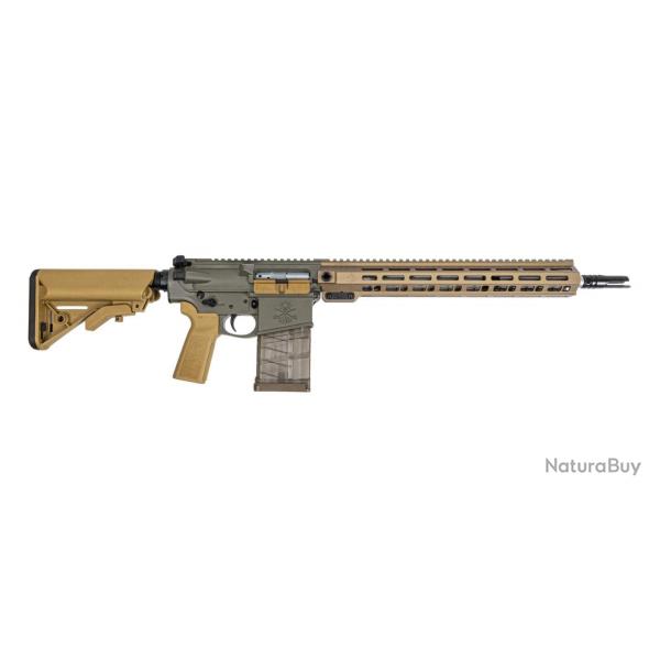 Carabine PSA Sabre-10A1 Forged 16" .308 Mid-Length w/Moss Green Receivers and Burnt Bronze Rail