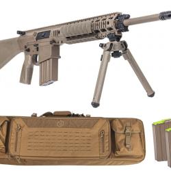 Carabine PSA Sabre AR-10 Rifle Billet 20" .308 Rifle w/ 12.5" Quad Rail, A1 Stock, Magpul Bi-Pod, 3 