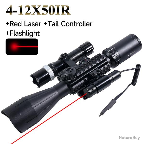 DulSight-Tlmtre de chasse 4-12x50IR -**Set A LIVRAISON GRATUITE