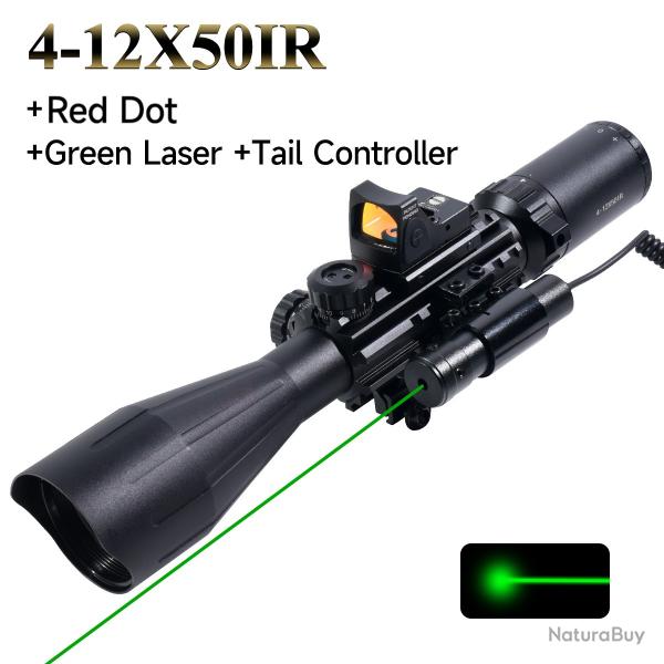 DulSight-Tlmtre de chasse 4-12x50IR -**Set C LIVRAISON GRATUITE