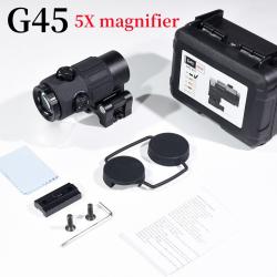 DulG45 Loupe HD 5X Pliable, Rabat latéral -**G45 Black LIVRAISON GRATUITE