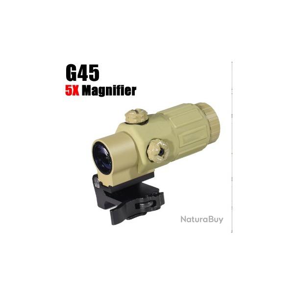 DulG45 Loupe HD 5X Pliable, Rabat latral -**G45 TAN LIVRAISON GRATUITE
