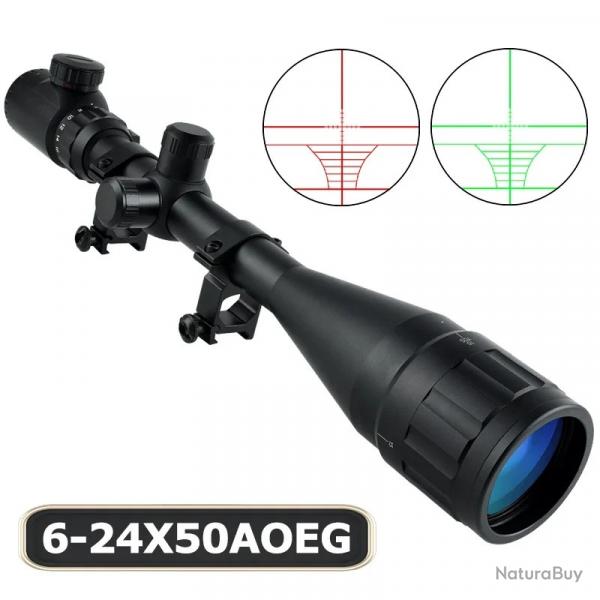 AOEG-Lunette de vise optique de chasse 6-24x50 -**11MM