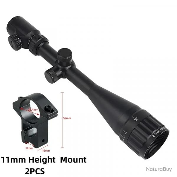 AOEG-Lunette de vise optique de chasse 6-24x50 -**11MM Tall LIVRAISON GRATUITE