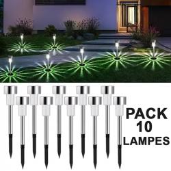 LAMPES DE JARDIN SOLAIRES AUTONOMES - LUMIÈRE BLANCHE - LIVRAISON GRATUITE