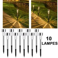 LAMPES DE JARDIN SOLAIRES AUTONOMES - LUMIÈRE CHAUDE - LIVRAISON GRATUITE