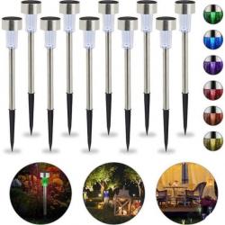 LAMPES DE JARDIN SOLAIRES AUTONOMES - MULTICOLORES - LIVRAISON GRATUITE