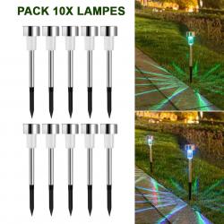 LAMPES DE JARDIN SOLAIRES MULTICOLORES - LIVRAISON GRATUITE