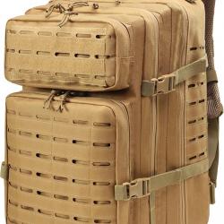 Sac a Dos Militaire Tactique 45L Étanche Système Molle Randonnée Chasse Pêche Camping Escalade