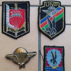 LOT PARACHUTISTE 3 RPIMA  BREVET NUMEROTE 1984 INSIGNE TISSUS 11DIVISION PARA  3 RPIMA TISSUS UNP