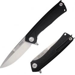 Couteau Acta Non Verba Z100 Lame Drop Point Acier N690 Manche G10 Linerlock Clip ANVZ100008