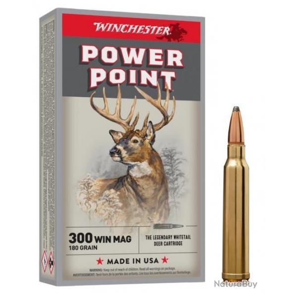 WINCHESTER cal.300 Win Mag Power Point 180 grains - 11.7 grammes /20