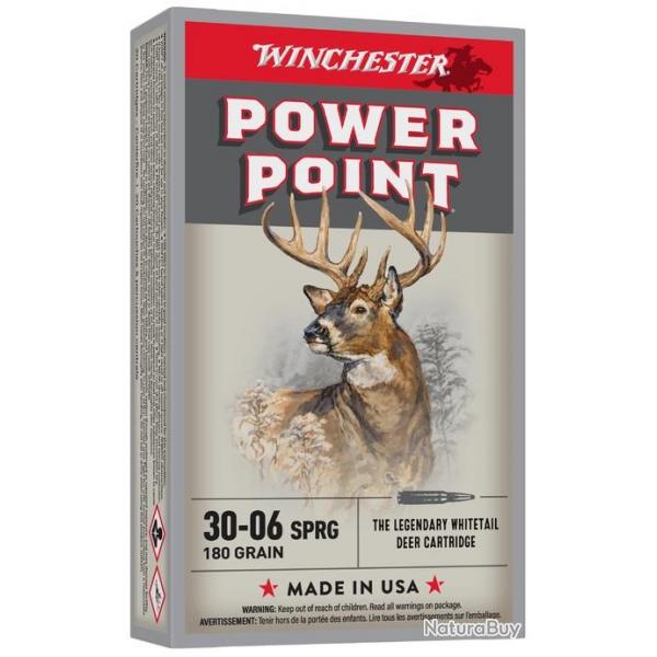 WINCHESTER cal.30-06 Sprg Power Point 180 grains - 11.7 grammes /20