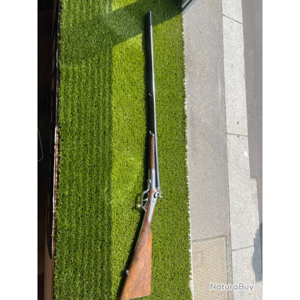 N-13 FUSIL JUXTAPOSS  CHIEN EXTRIEUR ARTISANT LYONNAIS MULLERCALIBRE 16/65 ETAT EXCEPTIONNEL