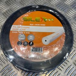 Bobine fil coupe rond dual line debroussailleuse 80 m X diam 3 mm silex gamme pro