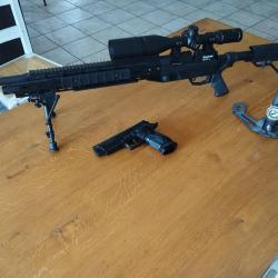 asv carabine benjamin amanda 19j, pistolet a plomb CO2 .pompe