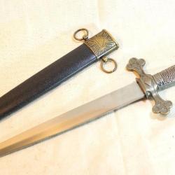 DENIX - Grande dague ou couteau de franc maçon fourreau - EBR24MAC001