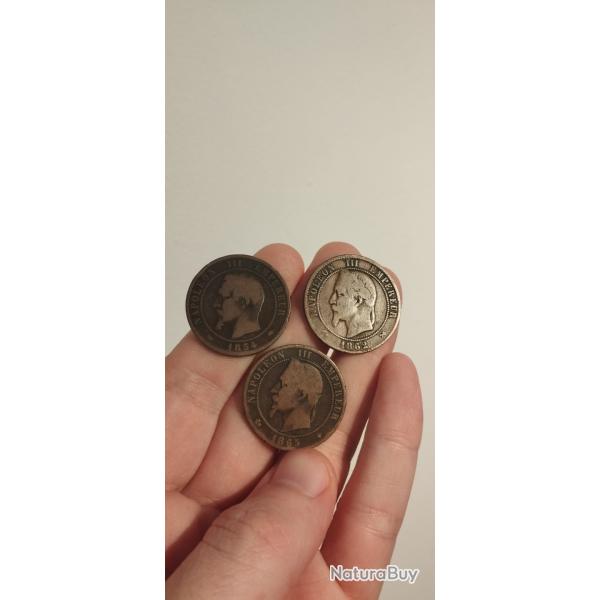 Pice de monnaie Napolon III collection antiquits vintage lot bibelots souvenir