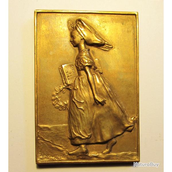 (516) Mdaille "Oeuvre du prix de Franais en Alsace" par Berthe Nouffard 1924