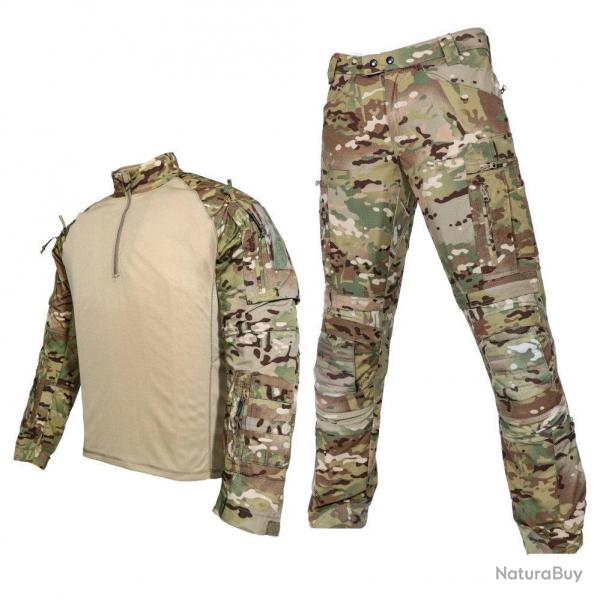 2024 Spring and Autumn Men's Set Tactics Wear Resistant Uniform Shirts Men's Outdoor Sports 2-piece 